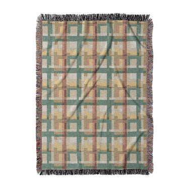 Madras Plaid Taupe Green in Large (80" x 60") Size