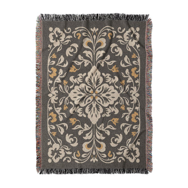 Annette Vintage Black & Yellow in Large (80" x 60") Size