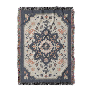 Louanne Navy & Orange in Large (80" x 60") Size