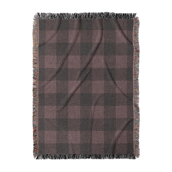 Buffalo Plaid Deep Red Woven Throw Blanket