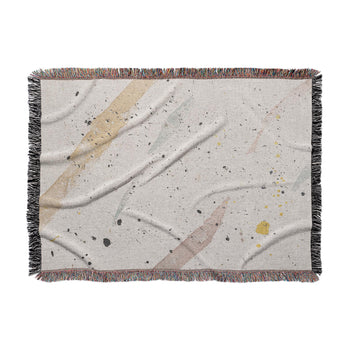 Stephanie Ivory Polychrome Woven Throw Blanket
