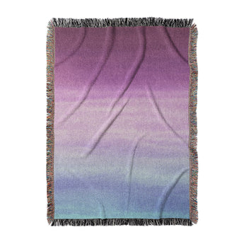 Imogen Watercolor Blue & Purple Ombre in Large (80" x 60") Size