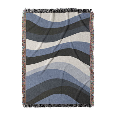Sinuous Navy Monochrome in Large (80" x 60") Size
