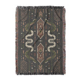 Ophidian Snakes Green & Orange in Large (80" x 60") Size