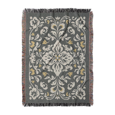 Annette Vintage Black & Yellow in Large (80" x 60") Size