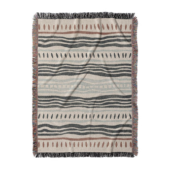Delsin Blue & Orange Woven Throw Blanket