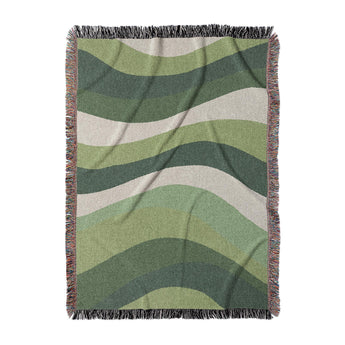 Sinuous Green Monochrome in Large (80" x 60") Size