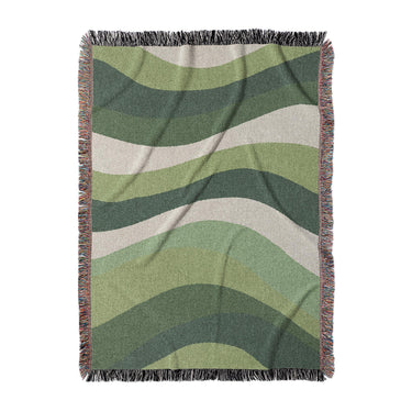 Sinuous Green Monochrome in Large (80" x 60") Size