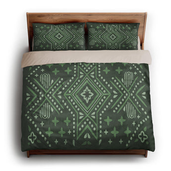Durand Forest Green king - microfiber - Natural Backing