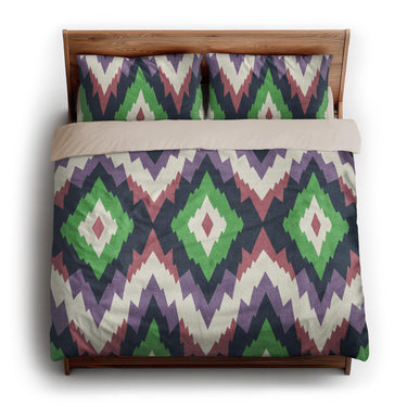 Dyani Eggplant & Matcha king - microfiber - Natural Backing
