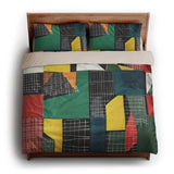 Djuna Black Multicolor king - microfiber - Natural Backing