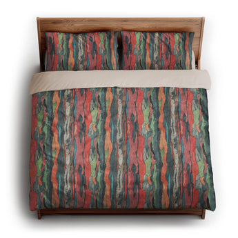 Rainbow Eucalyptus king - microfiber - Natural Backing