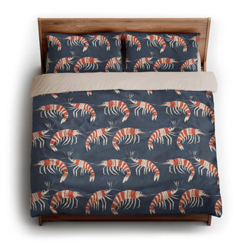 Tribal Prawns king - microfiber - Natural Backing