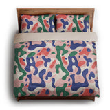 Concetta Pink Green & Purple king - microfiber - Natural Backing
