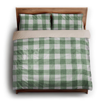 Buffalo Plaid Kelly Green king - microfiber - Natural Backing