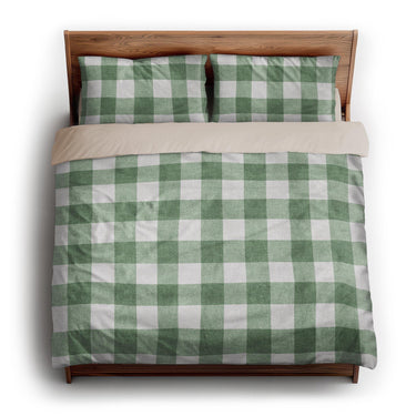 Buffalo Plaid Kelly Green king - microfiber - Natural Backing