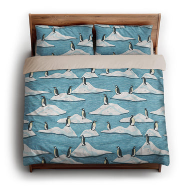 Arctic Penguins king - microfiber - Natural Backing