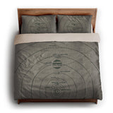 Solar System Taupe & Forest king - microfiber - Natural Backing