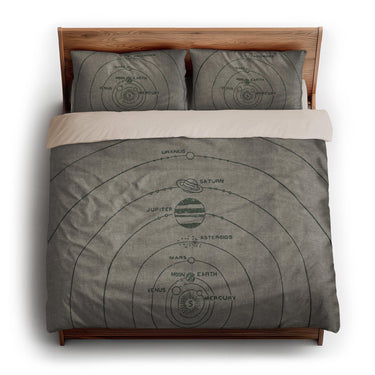 Solar System Taupe & Forest king - microfiber - Natural Backing
