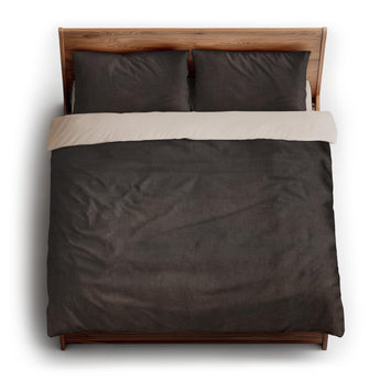 Keanu Watercolor Dark Brown Ombré king - microfiber - Natural Backing