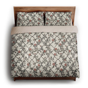 Rose Lattice king - microfiber - Natural Backing