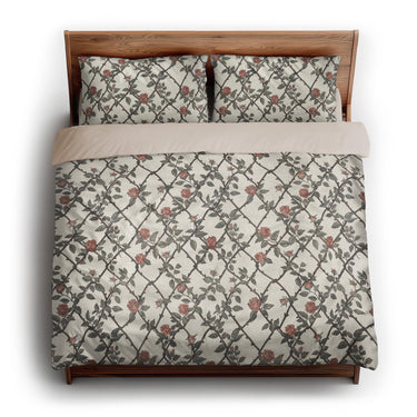 Rose Lattice king - microfiber - Natural Backing