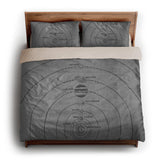 Solar System Grey & Black king - microfiber - Natural Backing