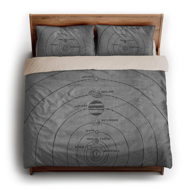 Solar System Grey & Black king - microfiber - Natural Backing