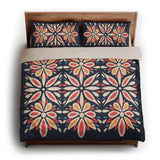 Jasmina Navy Multicolor king - microfiber - Natural Backing