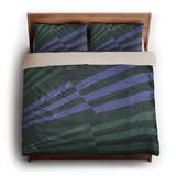 Prisma Mint & Periwinkle king - microfiber - Natural Backing