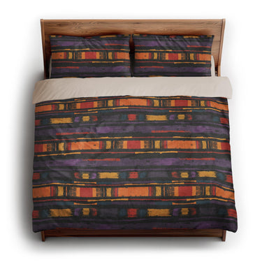 Ojai Purple & Yellow king - microfiber - Natural Backing