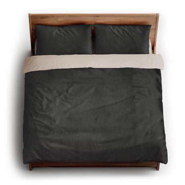 Keanu Watercolor Charcoal Ombre king - microfiber - Natural Backing