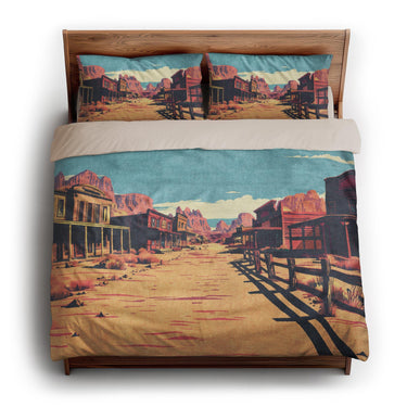 Southwestern Ghost Town king - microfiber - Natural Backing