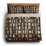 Milo Black Red & Yellow king - microfiber - Natural Backing