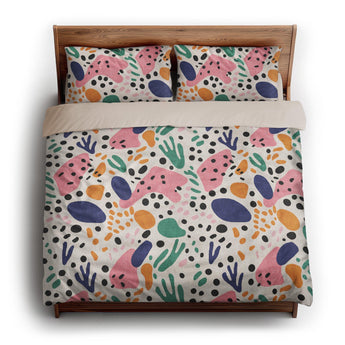 Camille Multicolor king - microfiber - Natural Backing