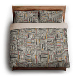 Atticus Multicolor Crosshatch king - microfiber - Natural Backing