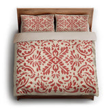 Floranna Ivory & Red king - microfiber - Natural Backing