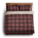 Buffalo Plaid Deep Red king - microfiber - Natural Backing