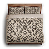 Floranna Ivory & Black king - microfiber - Natural Backing