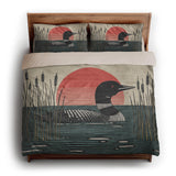 Sunset Loon king - microfiber - Natural Backing