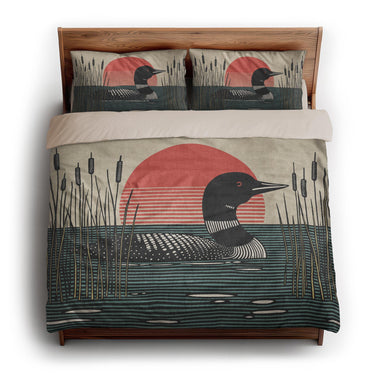 Sunset Loon king - microfiber - Natural Backing