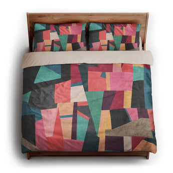 Baxter Pink Multicolor king - microfiber - Natural Backing
