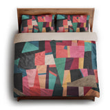 Baxter Pink Multicolor king - microfiber - Natural Backing