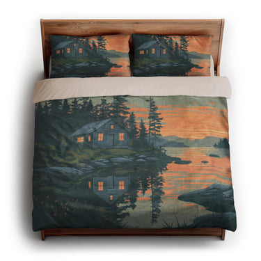 Adirondack Lakeside Cabin king - microfiber - Natural Backing
