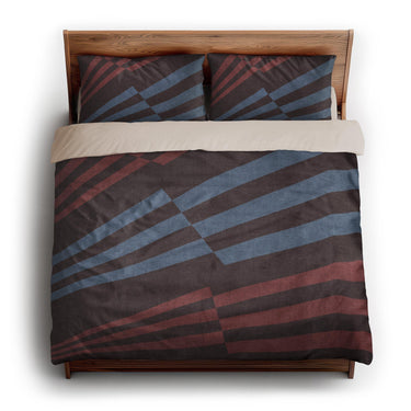Prisma Maroon & Sky king - microfiber - Natural Backing