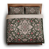 Annette Green & Coral king - microfiber - Natural Backing