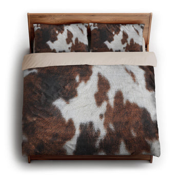 Cowhide Print king - microfiber - Natural Backing