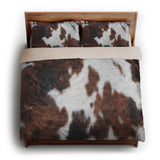 Cowhide Print king - microfiber - Natural Backing