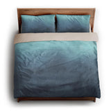 Kieran Watercolor Teal Ombre king - microfiber - Natural Backing