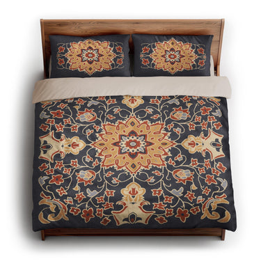 Baldwin Navy & Red king - microfiber - Natural Backing